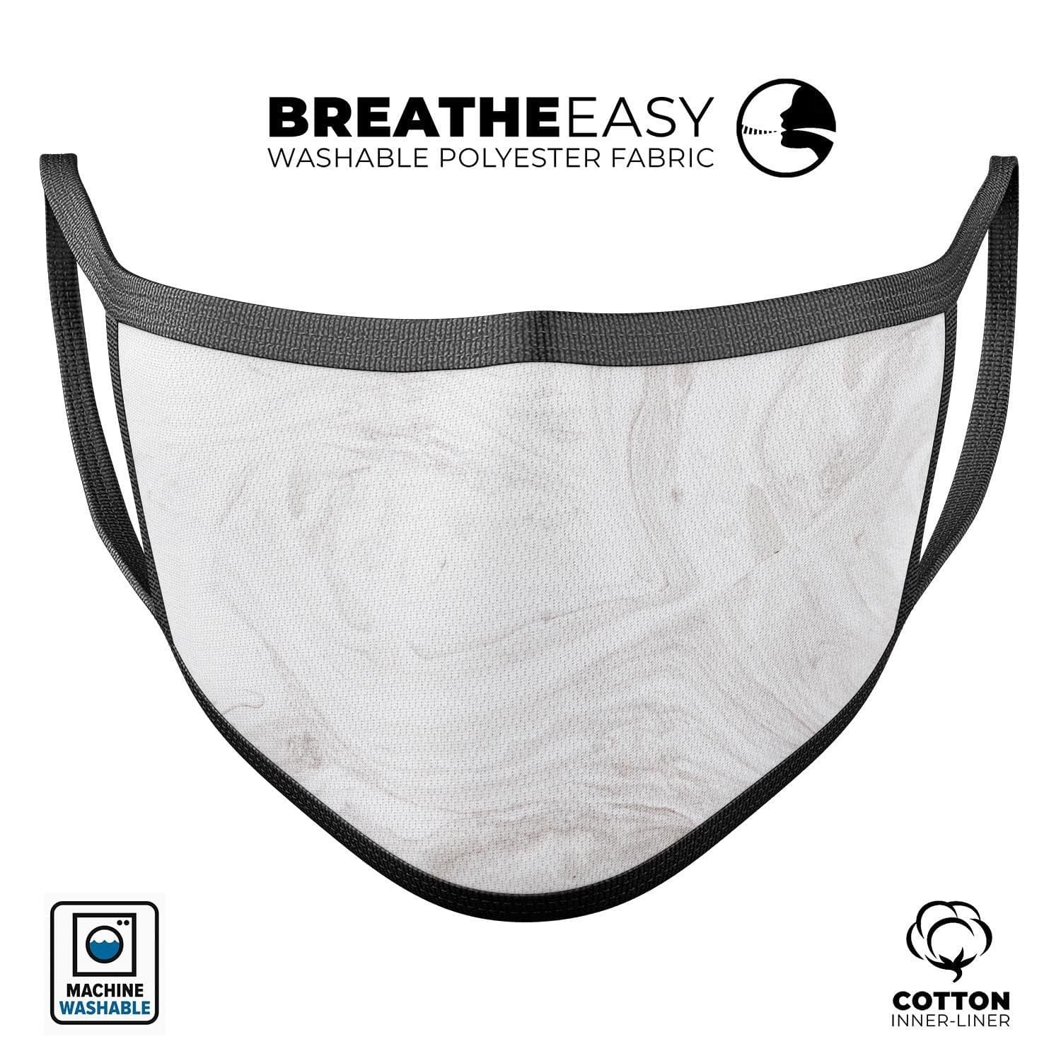 image-Mixtured Gray 40 Textured Marble - Made in USA Mouth Cover Unisex