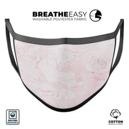 image-Mixtured Pink v3 Textured Marble - Made in USA Mouth Cover Unisex