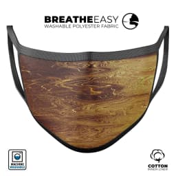 image-Molten Gold Digital Foil Swirl V9 - Made in USA Mouth Cover Unisex
