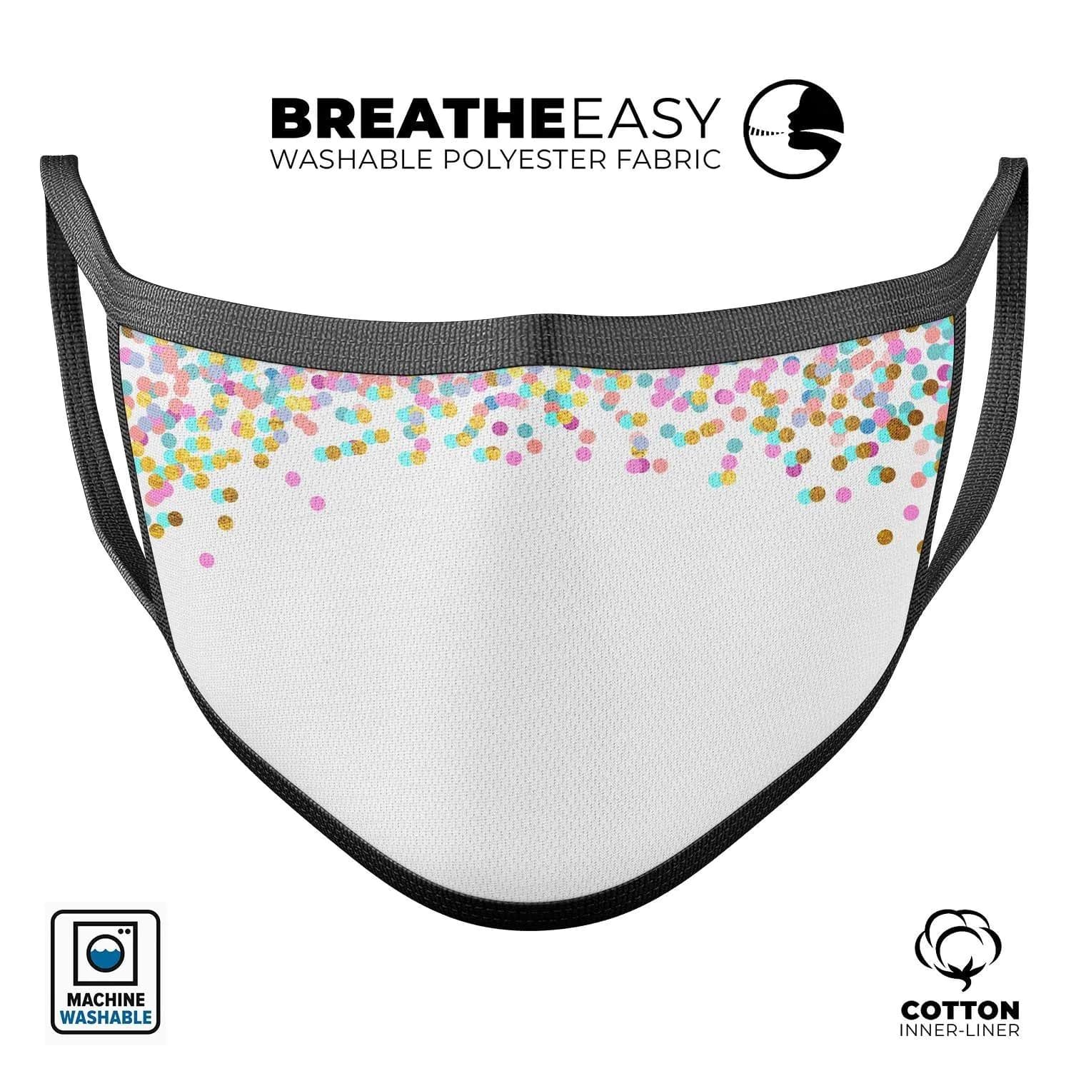 image-Multicolor Dots Have Risen - Made in USA Mouth Cover Unisex Anti-Dust