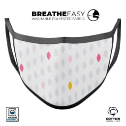 image-Pink And Yellow Descending Droplets - Made in USA Mouth Cover Unisex