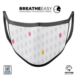 image-Pink And Yellow Descending Droplets - Made in USA Mouth Cover Unisex