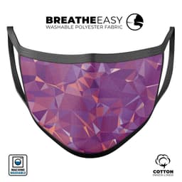 image-Pink Geometric V13 - Made in USA Mouth Cover Unisex Anti-Dust Cotton
