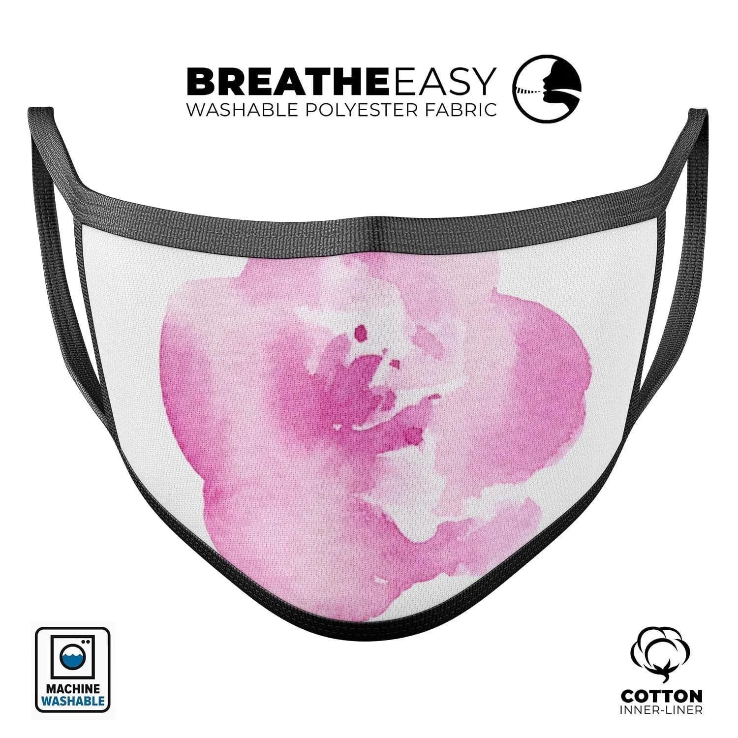 image-Pink Watercolor Hawaiian Flower - Made in USA Mouth Cover Unisex