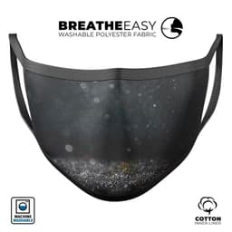 image-Black Unfocused Glowing Shimmer - Made in USA Mouth Cover Unisex