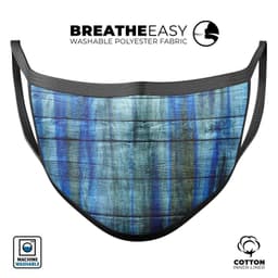 image-Blue and Green Tye-Dyed Wood - Made in USA Mouth Cover Unisex