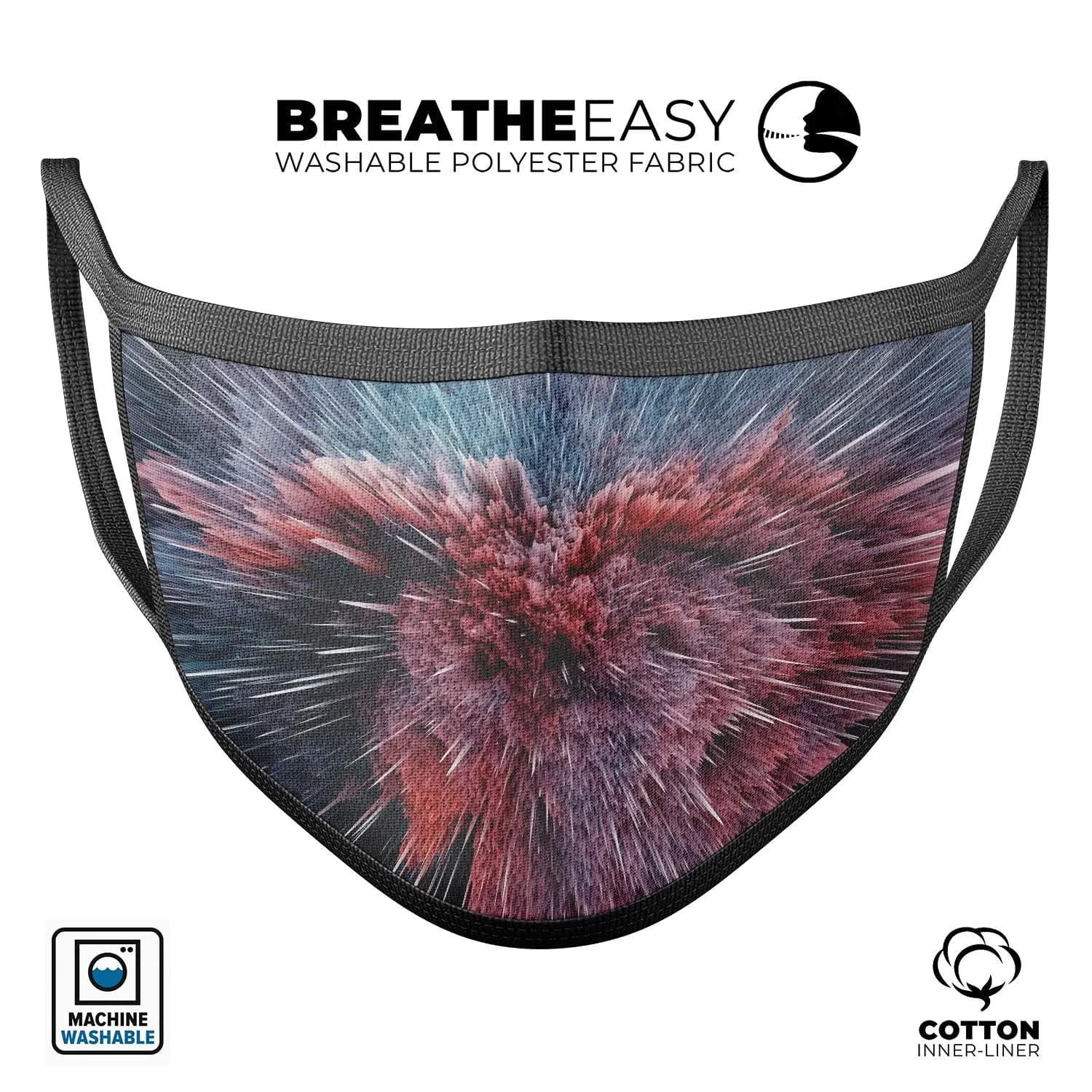 image-Star Burst V1 - Made in USA Mouth Cover Unisex Anti-Dust Cotton Blend
