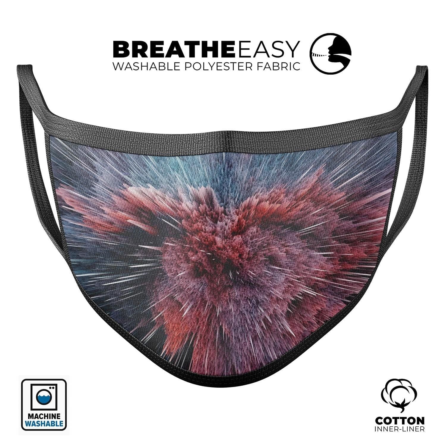 image-Star Burst V1 - Made in USA Mouth Cover Unisex Anti-Dust Cotton Blend
