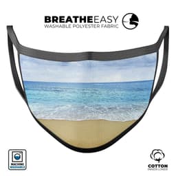 image-Calm Blue Sky and Sea Shore - Made in USA Mouth Cover Unisex Anti-Dust