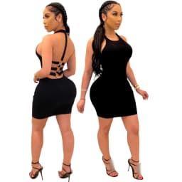 image-Fashion Sexy Women Mini Dress Summer Backless Skinny Robe Female Night