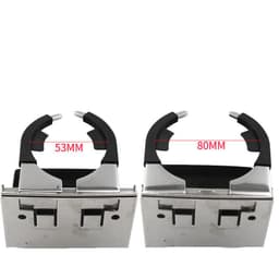image-Accessories Yacht Boat RV Stainless Steel Easy Folding Water Cup Holder Adjustable Retractable Water Cup Holder