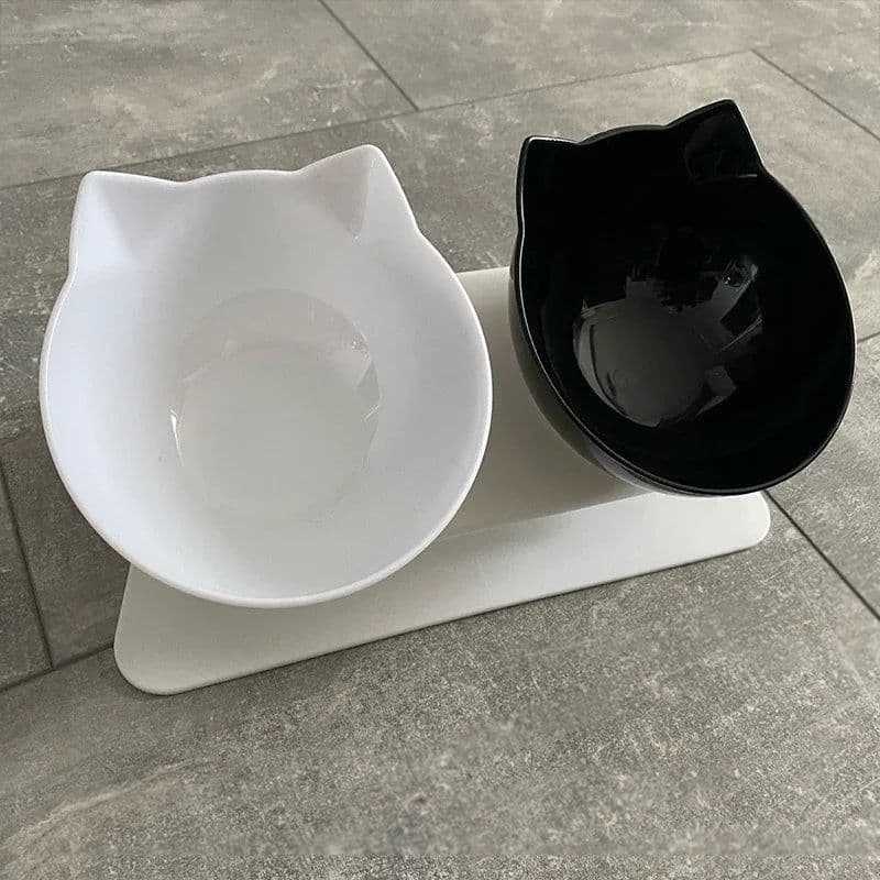 image-Non-Slip Double Cat Bowl Dog Bowl With Stand Pet Feeding Cat Water Bowl For Cats Food Pet Bowls For Dogs Feeder Product Supplies