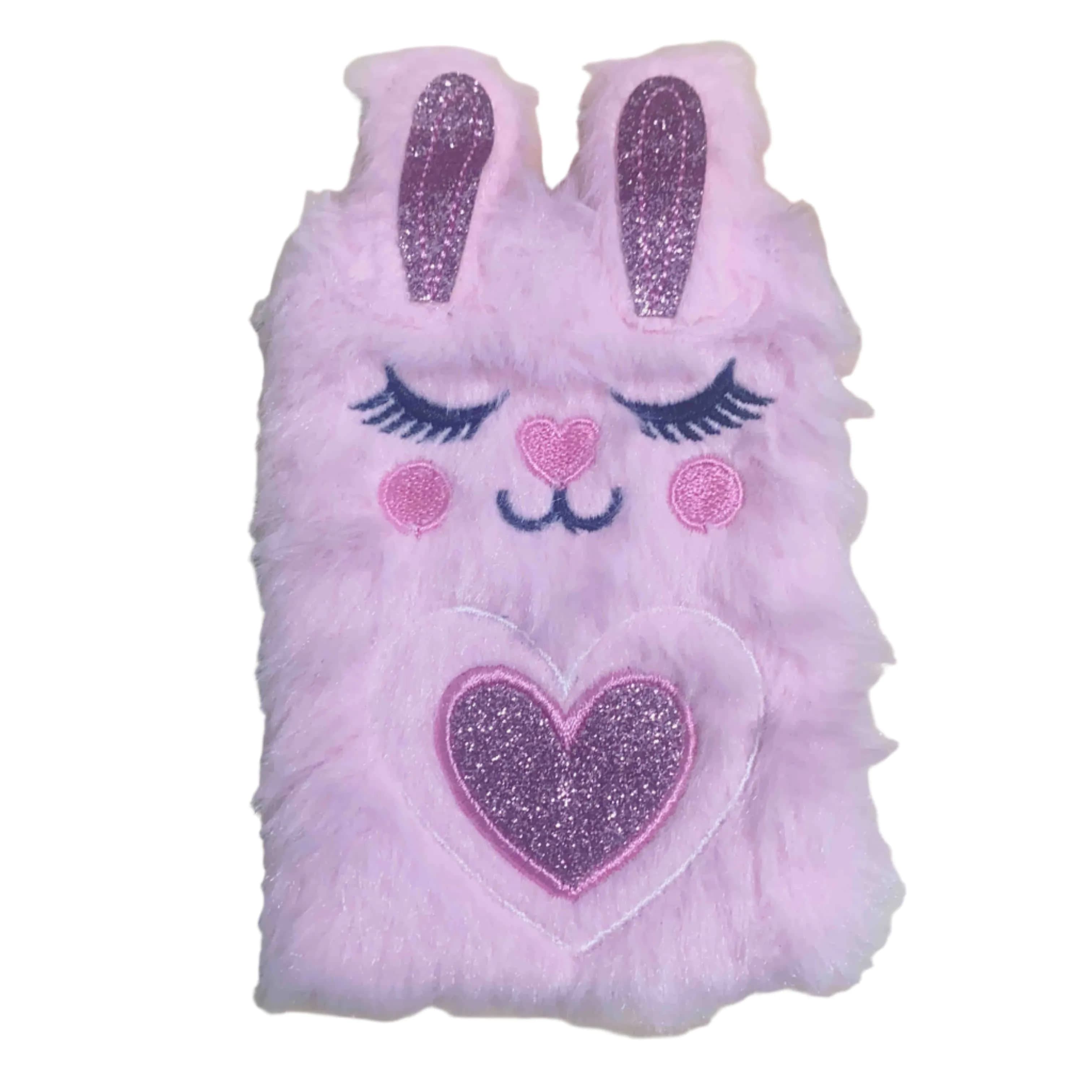 image-Mini Cartoon Bunny Plush Notebook Pocket Diary
