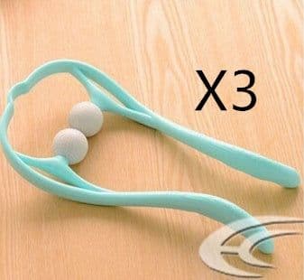 image-Plastic Pressure Point Therapy Neck Massageador Massagem Relieve Hand Roller Neck Massager For Neck Shoulder Trigger Point