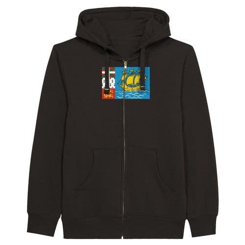 image-Drapeau de Saint-Pierre-et-Miquelon - Sweat à capuche unisexe bio à