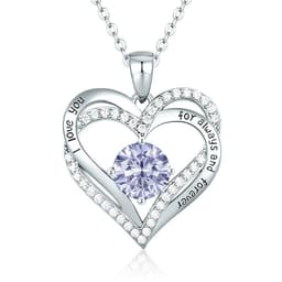 image-Female 925 Silver Twelve Birthstone Pendant Necklace