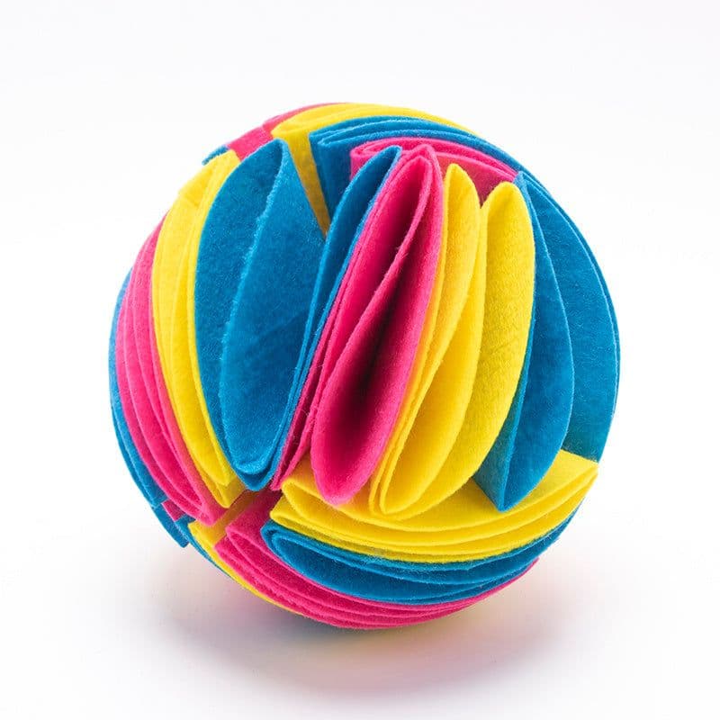 image-Foldable Dog Snuffle Ball Dog Training Toys Increase IQ Pet Cat Training Games Feeding Intelligence Toy