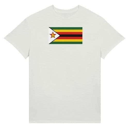 image-Drapeau du Zimbabwe - T-shirt unisexe ras du cou en coton ultra |
