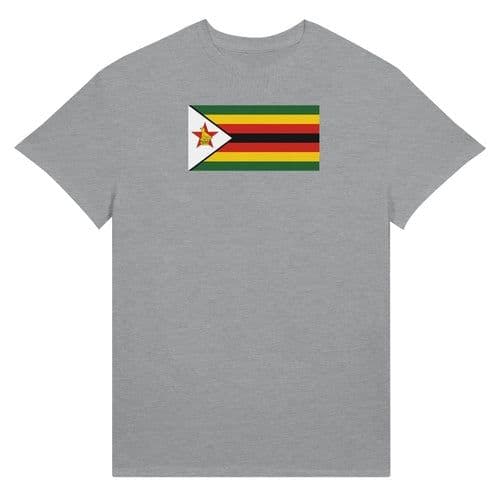 image-Drapeau du Zimbabwe - T-shirt unisexe ras du cou en coton ultra |