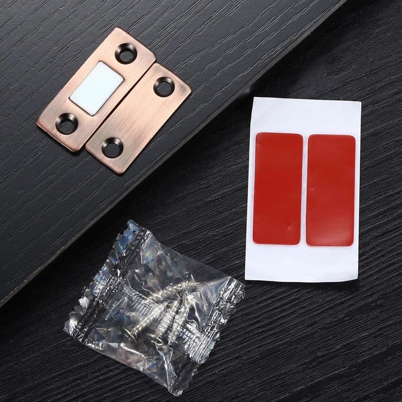 image-NAIERDI 2pcs/Set Magnetic Cabinet Catches Magnet Door Stops Hidden Door Closer With Screw For Closet Cupboard Furniture Hardware
