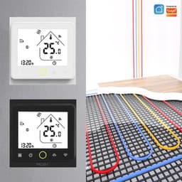 image-MOES WiFi Water/Electric Floor Heating Thermostat Gas Boiler Temperature Controller Smart Alexa tuya Google Voice zigbee Control