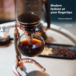 image-Vacuum Coffee Maker Household Cooking Siphon Pot Suit Glassware Coffee Machine For 3 People For 5 People
