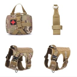 image-Tactical Dog Clothes Quick Disassembly Dog Vest Outdoor Pet Training Clothes