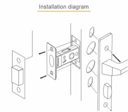 image-Magnetic mute magnetic lock Silent lock body Bathroom door magnetic lock core Eccentric lock Margin 22mm 25mm 30mm 35mm 40mm 50