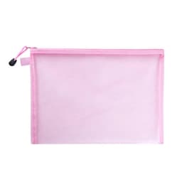 image-Transparent Waterproof Mesh Zipper Pouch Document Bag A4 Size File Folders for School Office Supplies Pencil Case Storage Bags