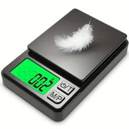 image-Precision Pocket Scale 1000g X 0.1g - Digital Gram, Food, Jewelry, Ounces/Grains Scale with Backlit LCD - Mini Scale for Travel