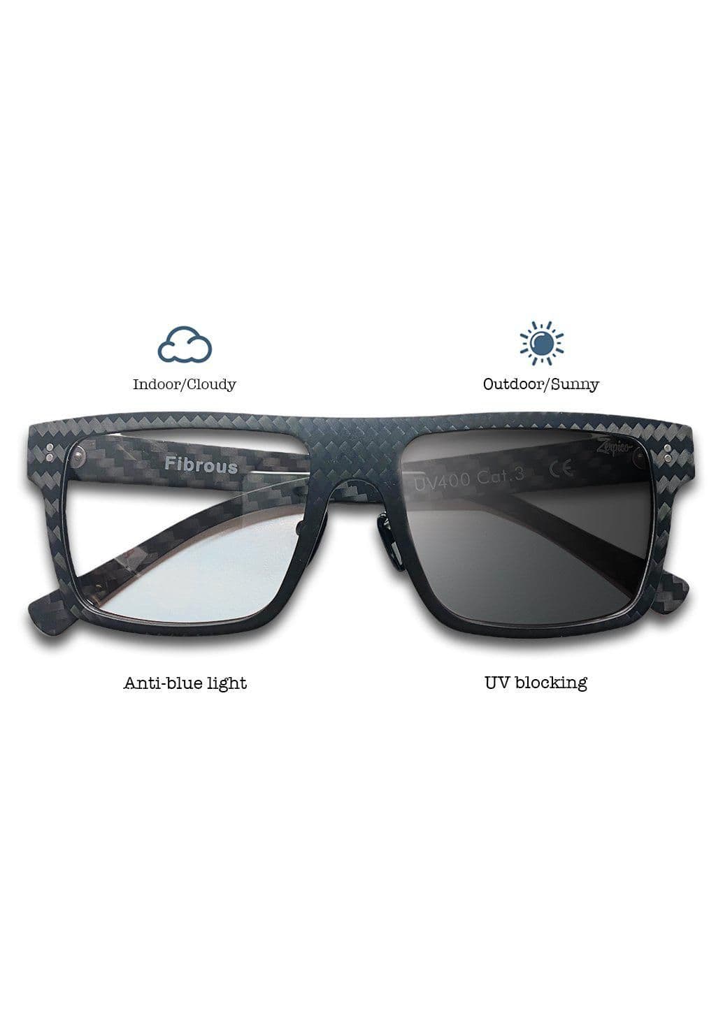 image-Fibrous - Carbon Fiber Square - Anti Bluelight