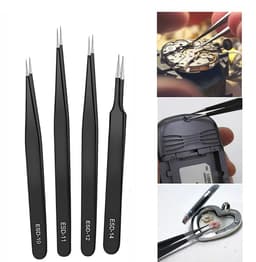 image-2/6pcs Precision Tweezers Set ESD Anti-Static Stainless Steel Tweezers Repair Tools for Electronics Repair Soldering Craft Tools