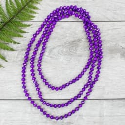 image-Deep Purple Crystal Beaded Necklace