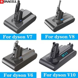 image-Bonacell 21.6V Batterie for Dyson V6 V7 V8 V10 Series SV12 DC62 SV11 sv10 Handheld Vacuum Cleaner Spare battery
