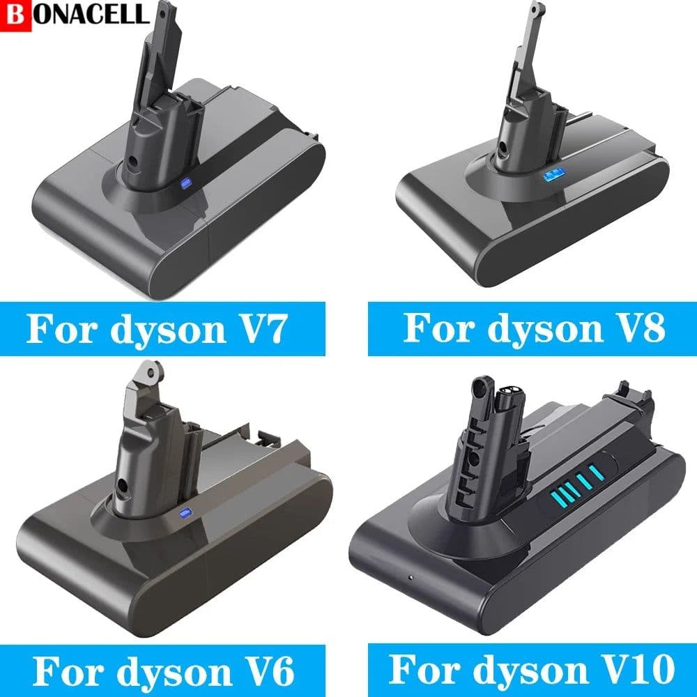 image-Bonacell 21.6V Batterie for Dyson V6 V7 V8 V10 Series SV12 DC62 SV11 sv10 Handheld Vacuum Cleaner Spare battery