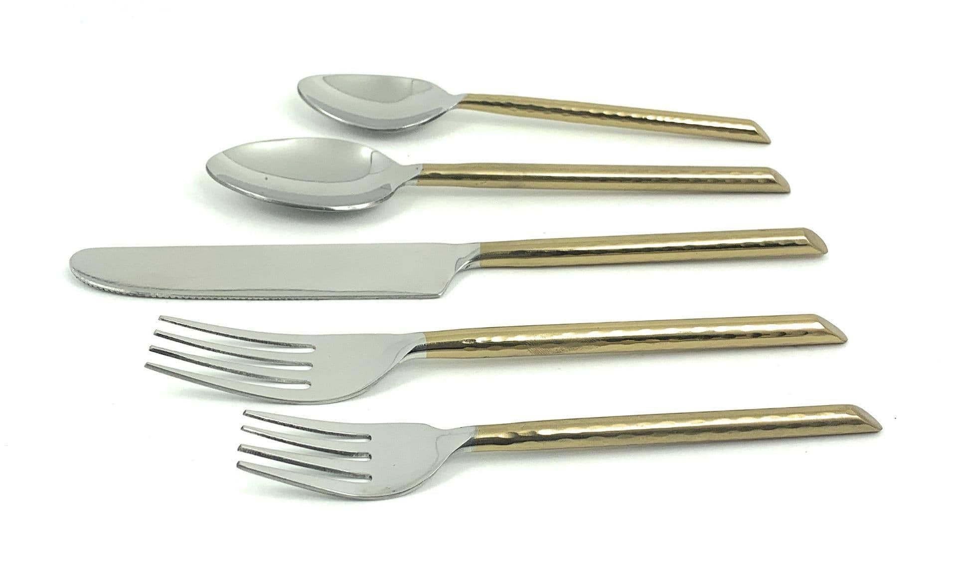 image-Vibhsa Golden Silverware Flatware set of 30 pieces