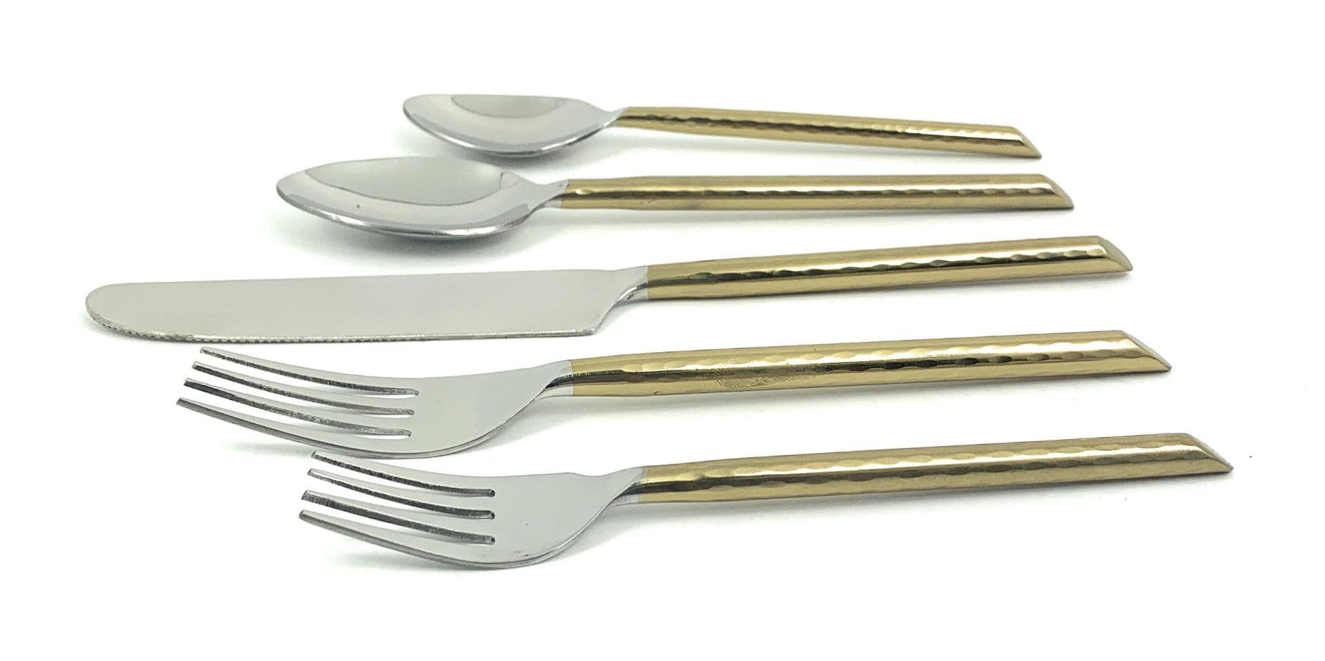 image-Vibhsa Golden Silverware Flatware set of 30 pieces