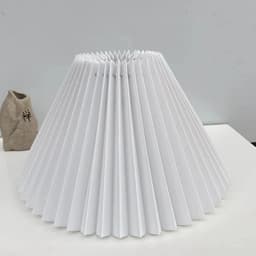 image-Pleated KD table lamp lampshade E27 Korea ins wall lamp lampshade modern minimalist DIY Nordic washable lampshade