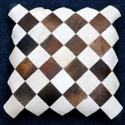 image-Cowhide Leather Cushion Cover
