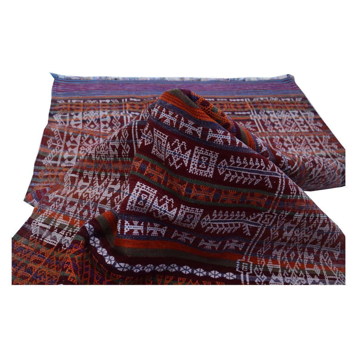 image-Baluch Soumak Aubergine Vintage Rug