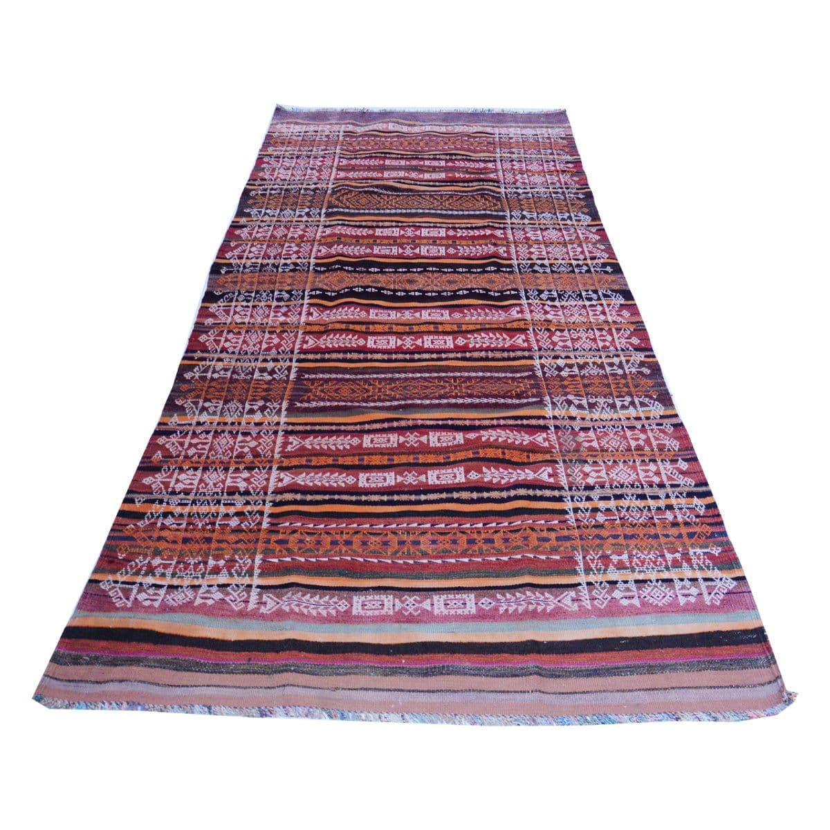 image-Baluch Soumak Mexican Red Vintage Rug
