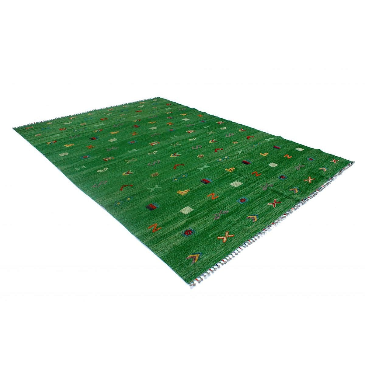 image-Soumak Everglade Green Kilim Rug