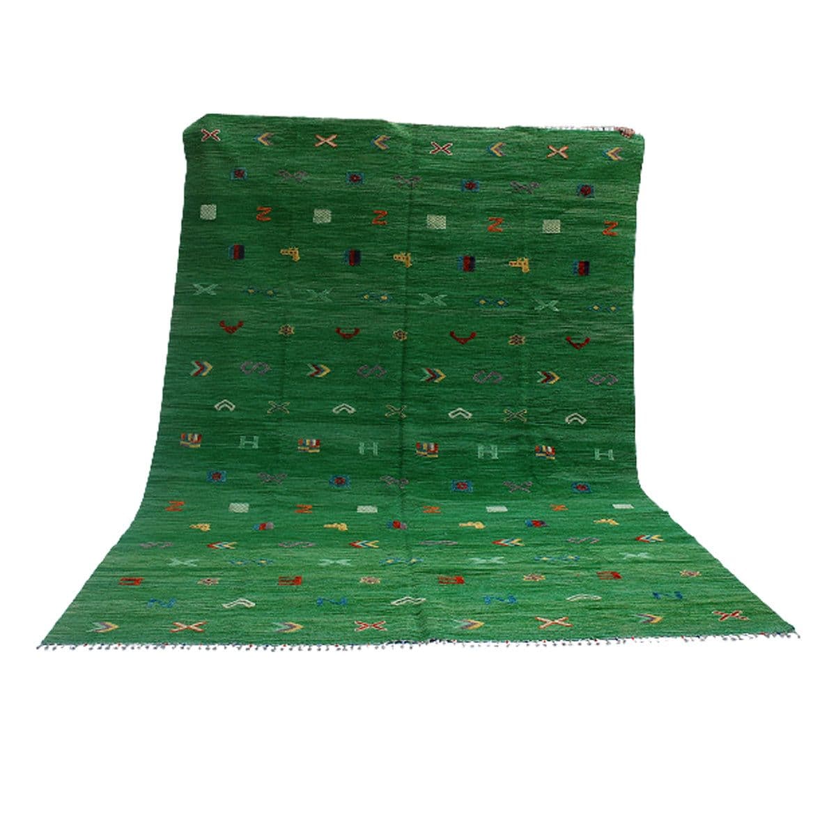 image-Soumak Everglade Green Kilim Rug