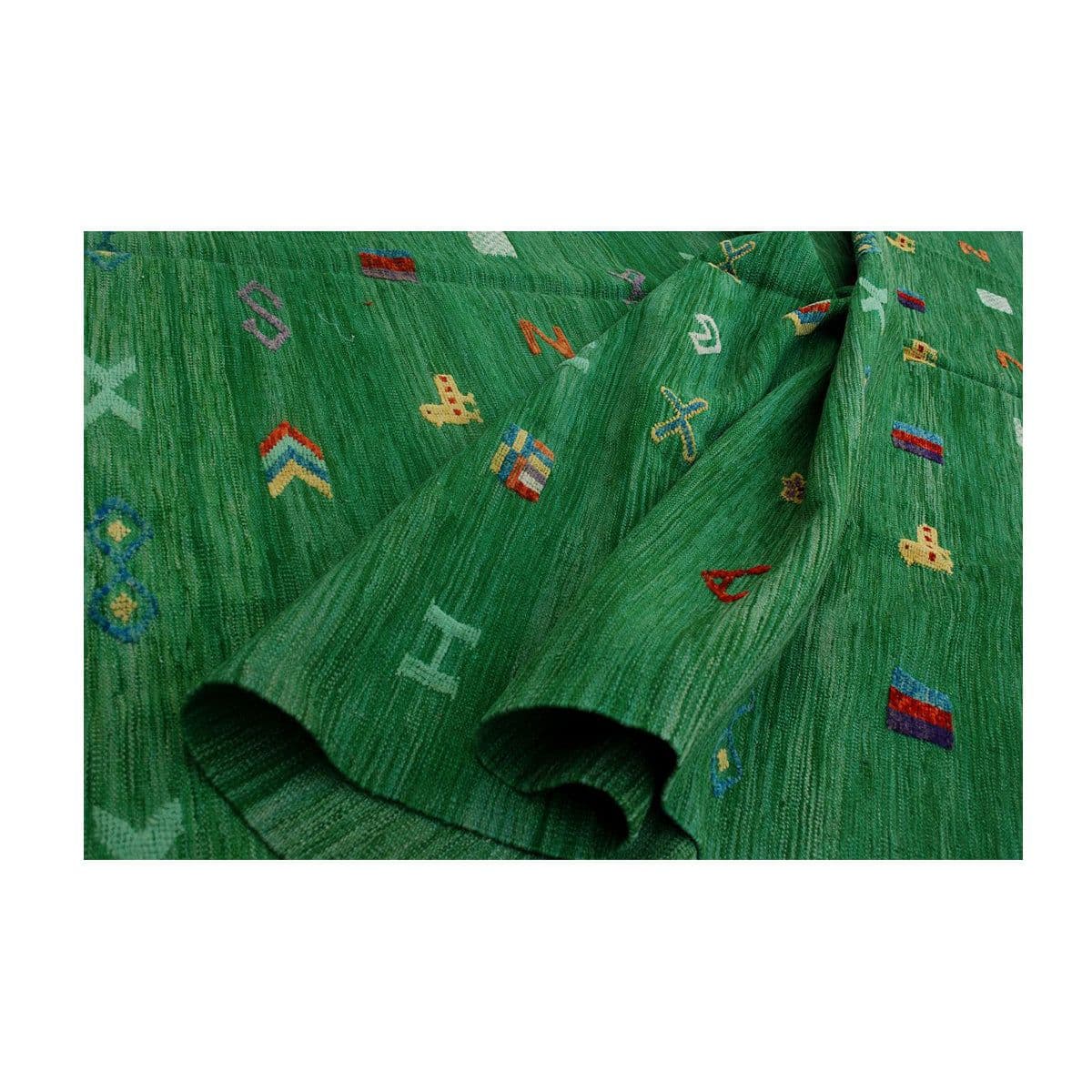 image-Soumak Everglade Green Kilim Rug