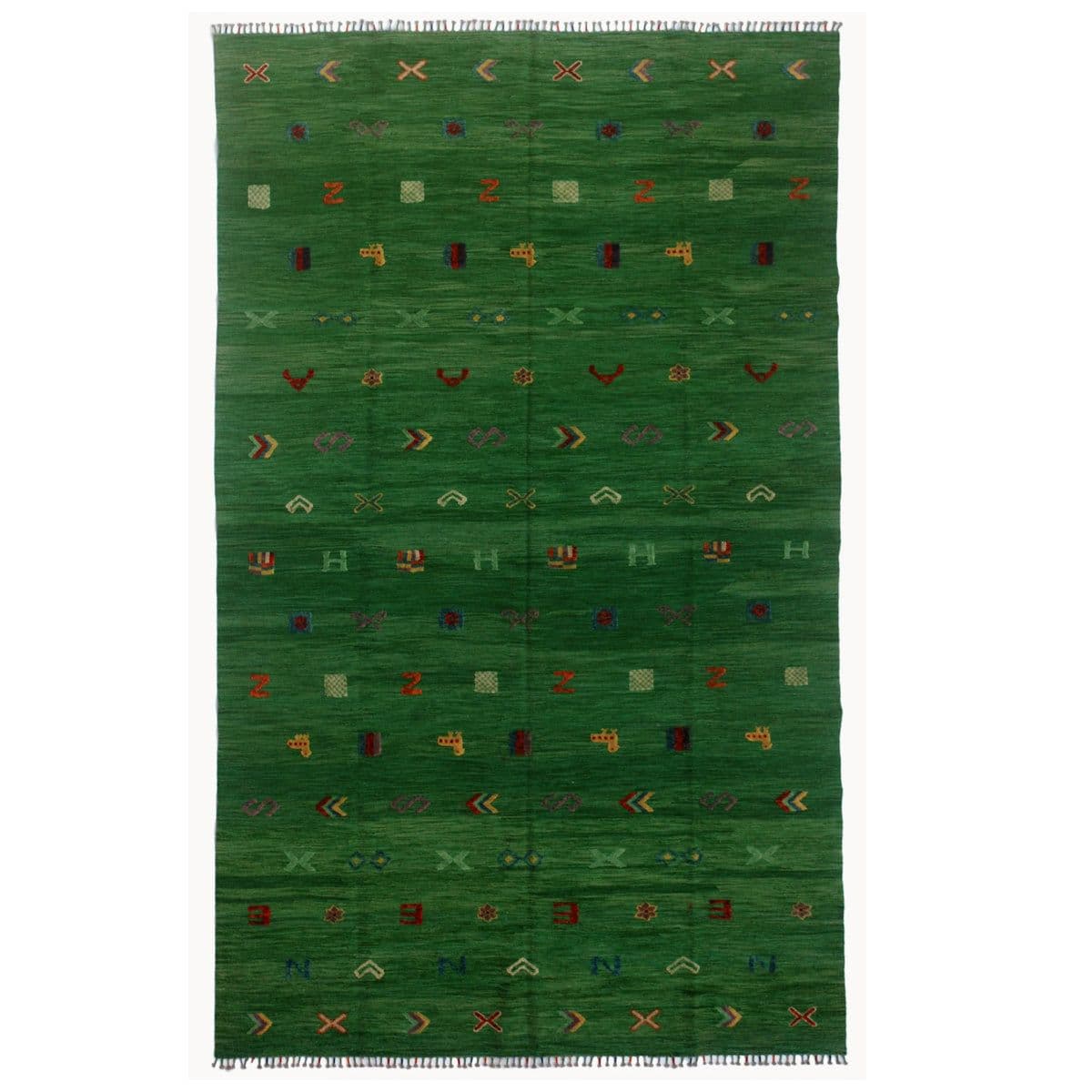 image-Soumak Everglade Green Kilim Rug