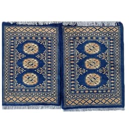 image-Bokhara Handknotted Blue Whale Woolen Mat