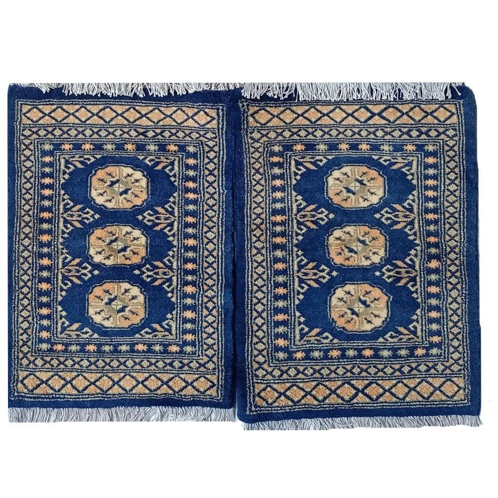 image-Bokhara Handknotted Blue Whale Woolen Mat