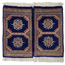 image-Bokhara Handknotted Gulf Blue Woolen Mat