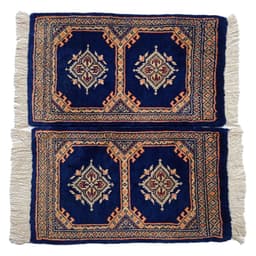 image-Bokhara Handknotted Gulf Blue Woolen Mat