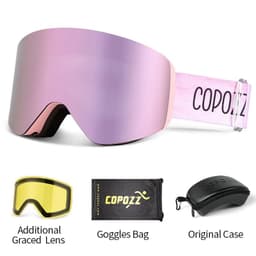 image-COPOZZ Professional Winter Ski Goggles Magnetic Quick-Change Double Layers Anti-Fog Snowboard goggles Men Women Ski Equipment